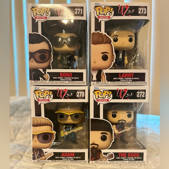 Funko Pop! Rocks:U2 ZooTV Collectors Set-Adam,Edge,Larry, and Bono - Picture 4 of 10